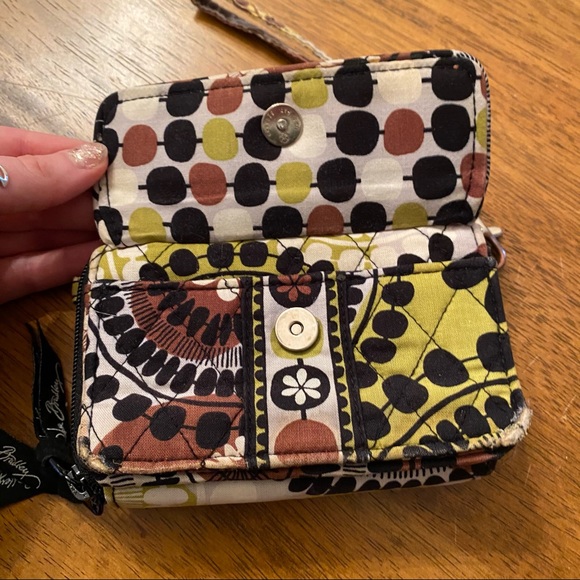 Vera Bradley Cocoa moss double zipper wallet - Picture 4 of 16
